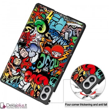 Dirbtinės odos atverčiamas dėklas - graffiti (Xiaomi Redmi Pad 2 Pro) Dirbtinės odos atverčiamas dėklas - graffiti (Xiaomi Redmi Pad 2 Pro)